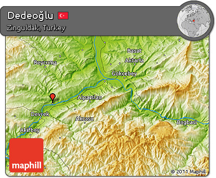Physical 3D Map of Dedeoğlu