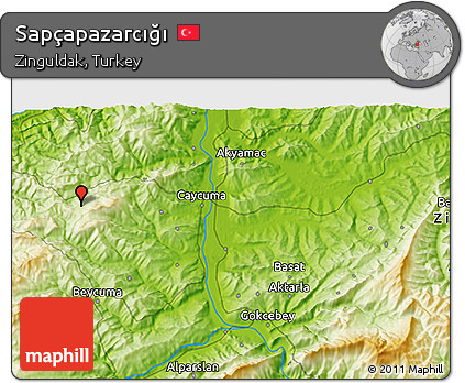Physical 3D Map of Sapçapazarcığı