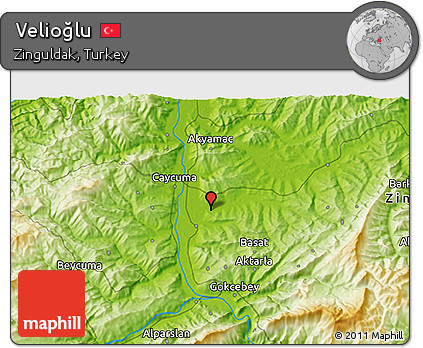 Physical 3D Map of Velioğlu
