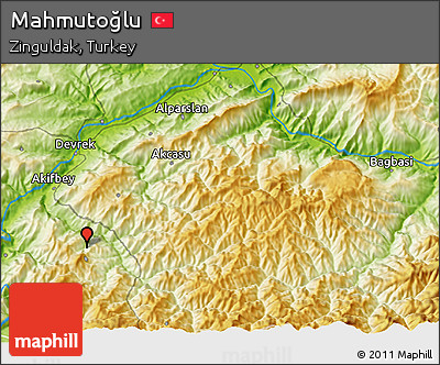 Physical 3D Map of Mahmutoğlu