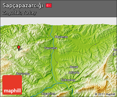 Physical 3D Map of Sapçapazarcığı