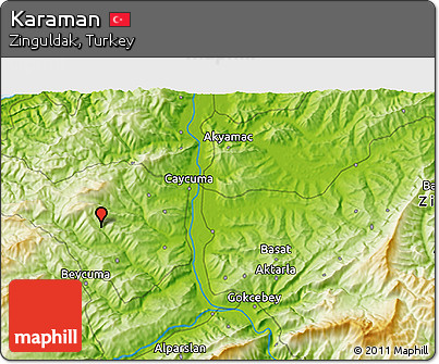 Physical 3D Map of Karaman