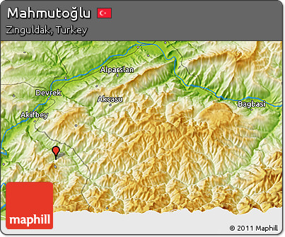 Physical 3D Map of Mahmutoğlu