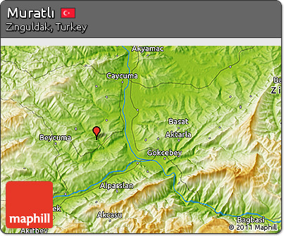 Physical 3D Map of Muratlı
