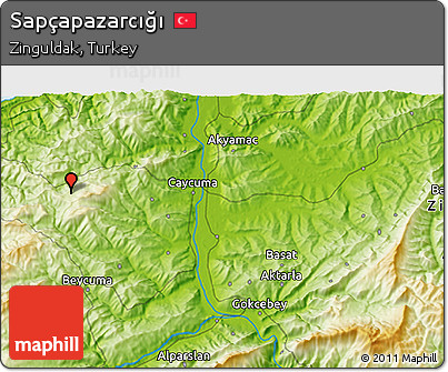 Physical 3D Map of Sapçapazarcığı