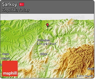 Physical 3D Map of Şarköy