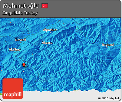 Political 3D Map of Mahmutoğlu
