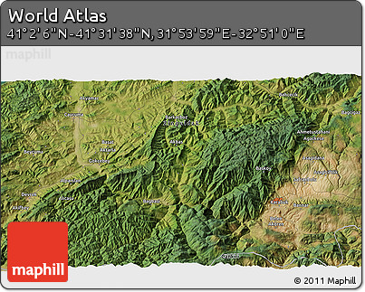Satellite 3D Map of the Area around 41° 16' 52" N, 32° 22' 30" E