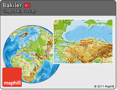 Physical Location Map of Bakiler