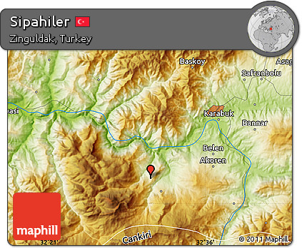 Physical Map of Sipahiler