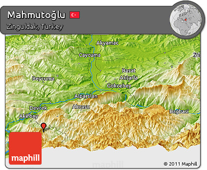 Physical Panoramic Map of Mahmutoğlu