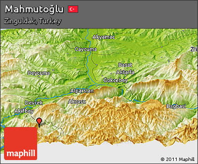 Physical Panoramic Map of Mahmutoğlu