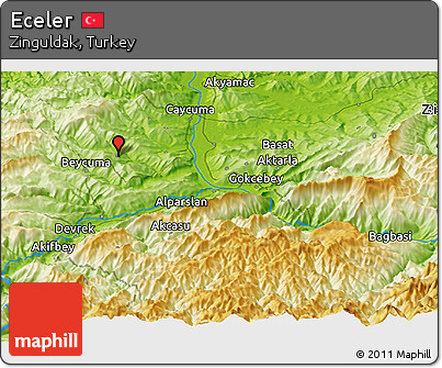 Physical Panoramic Map of Eceler
