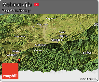 Satellite Panoramic Map of Mahmutoğlu