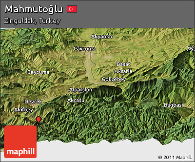 Satellite Panoramic Map of Mahmutoğlu