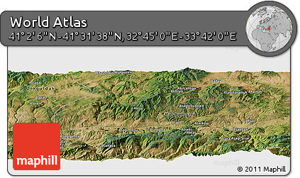 Satellite Panoramic Map of the Area around 41° 16' 52" N, 33° 13' 30" E