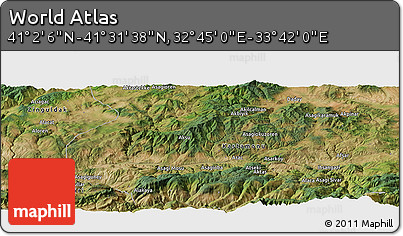 Satellite Panoramic Map of the Area around 41° 16' 52" N, 33° 13' 30" E
