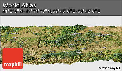 Satellite Panoramic Map of the Area around 41° 16' 52" N, 33° 13' 30" E