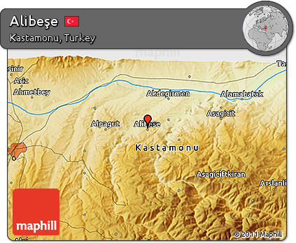 Physical 3D Map of Alibeşe