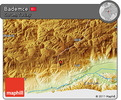 Physical 3D Map of Bademce