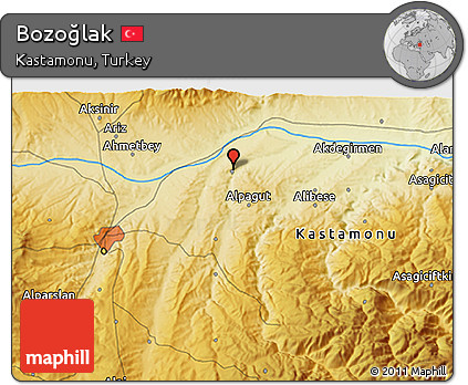 Physical 3D Map of Bozoğlak