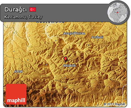 Physical 3D Map of Durağcı