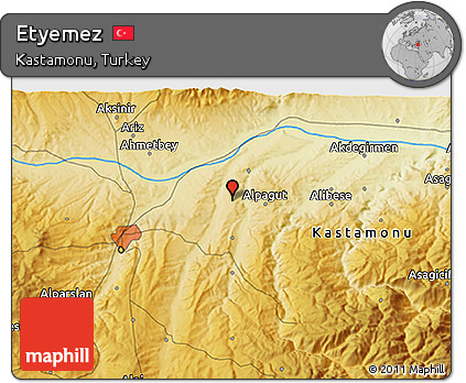 Physical 3D Map of Etyemez