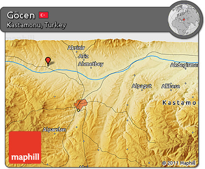 Physical 3D Map of Göcen