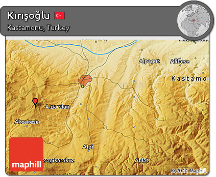 Physical 3D Map of Kırışoğlu