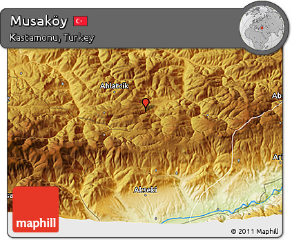 Physical 3D Map of Musaköy