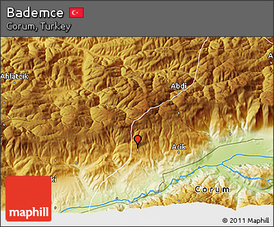Physical 3D Map of Bademce