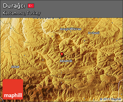 Physical 3D Map of Durağcı