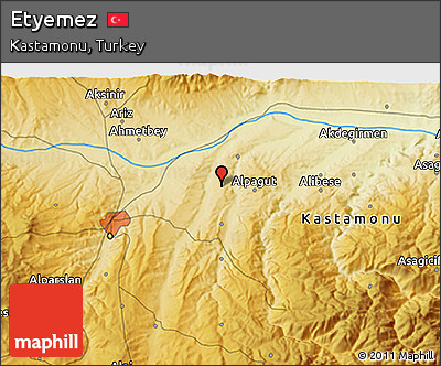 Physical 3D Map of Etyemez