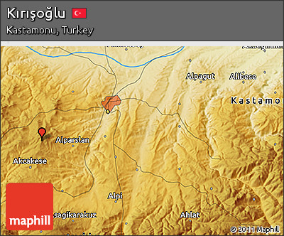 Physical 3D Map of Kırışoğlu
