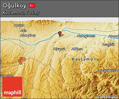 Physical 3D Map of Oğulköy