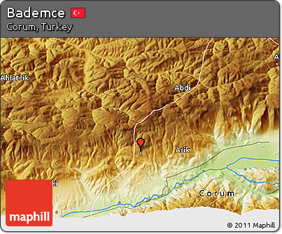 Physical 3D Map of Bademce