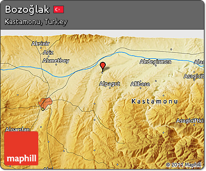 Physical 3D Map of Bozoğlak