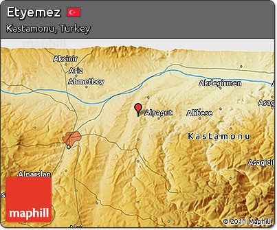 Physical 3D Map of Etyemez