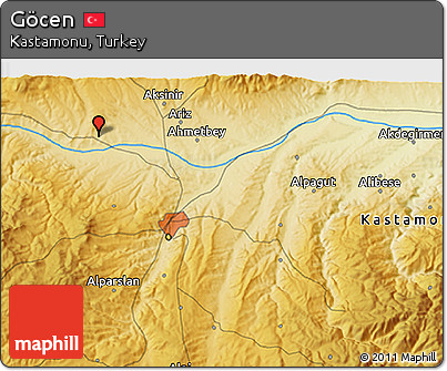Physical 3D Map of Göcen
