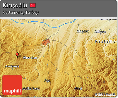 Physical 3D Map of Kırışoğlu