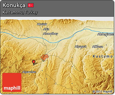 Physical 3D Map of Konukça