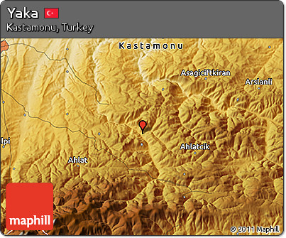 Physical 3D Map of Yaka
