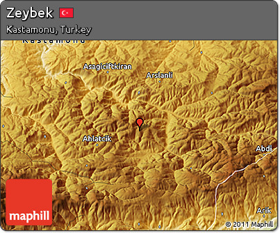 Physical 3D Map of Zeybek