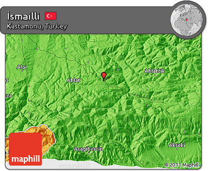 Political 3D Map of İsmailli