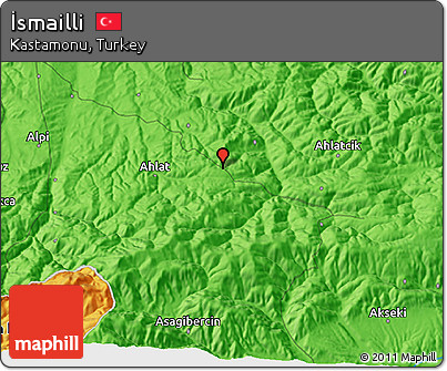 Political 3D Map of İsmailli
