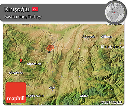 Satellite 3D Map of Kırışoğlu