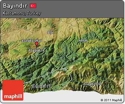 Satellite 3D Map of Bayındır