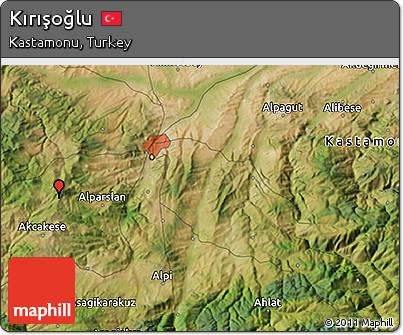 Satellite 3D Map of Kırışoğlu