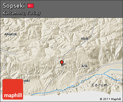 Shaded Relief 3D Map of Sopseki