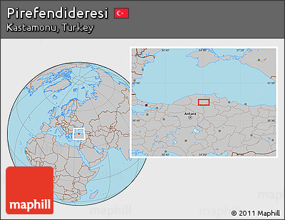 Gray Location Map of Pirefendideresi